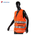 Construcción de hombres de alta visibilidad 3M Scotchlite chaleco reflectante de seguridad con bolsillos Hi Vis Road Work Waistcoat